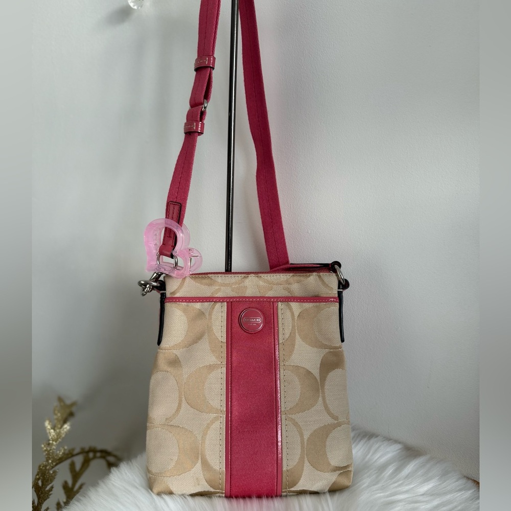 Coach stripe crossbody